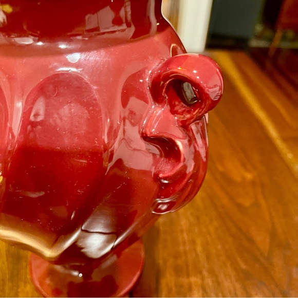 Vintage Haeger Pottery Urn Style Vase. Cranberry Glaze - Picture 7 of 14